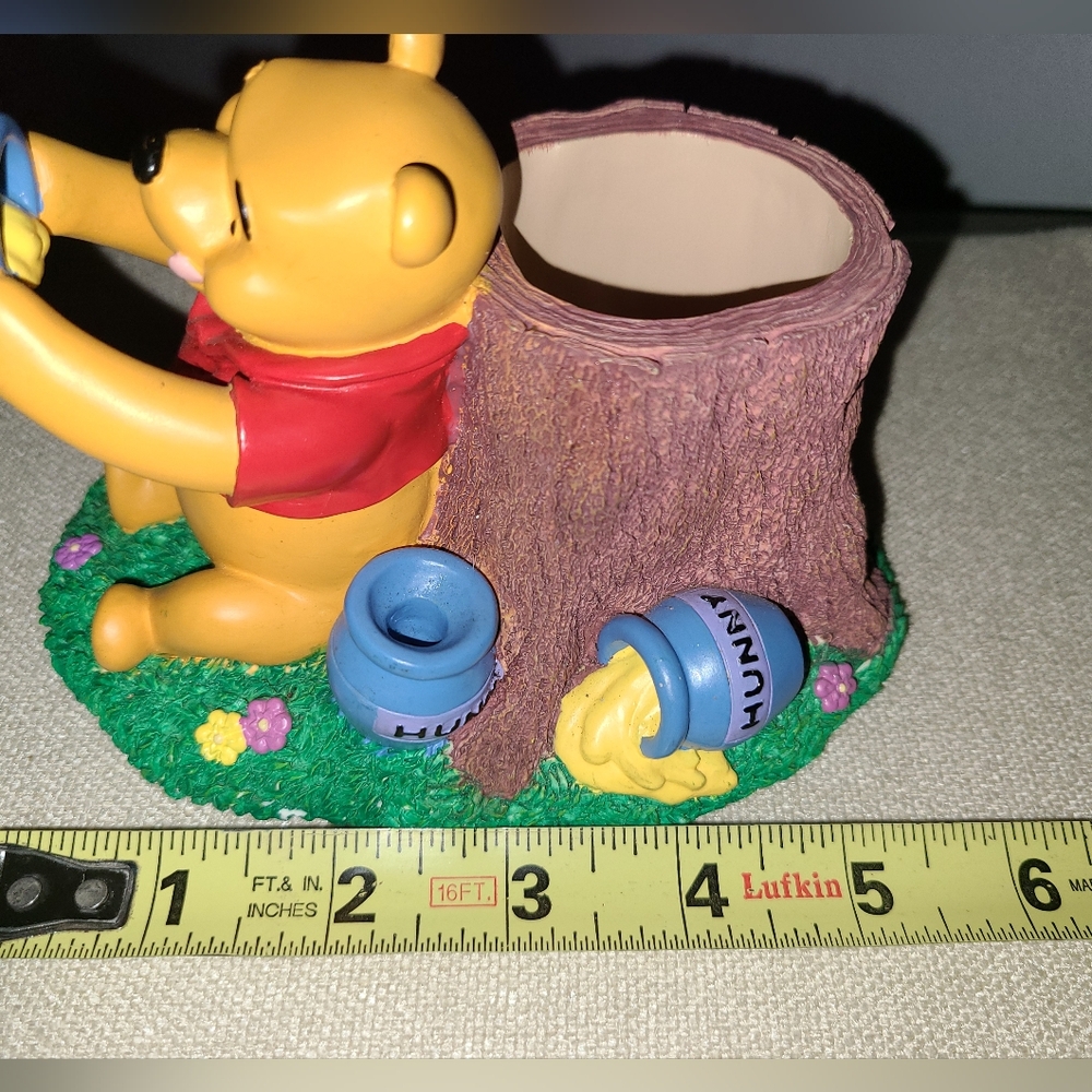 VINTAGE WINNIE THE POOH HONEY POT TREE STUMP PENCIL HOLDER OFFICE DECOR - Picture 7 of 9